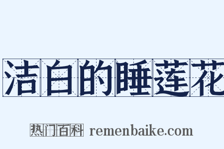 洁白的睡莲花是什么意思的图片